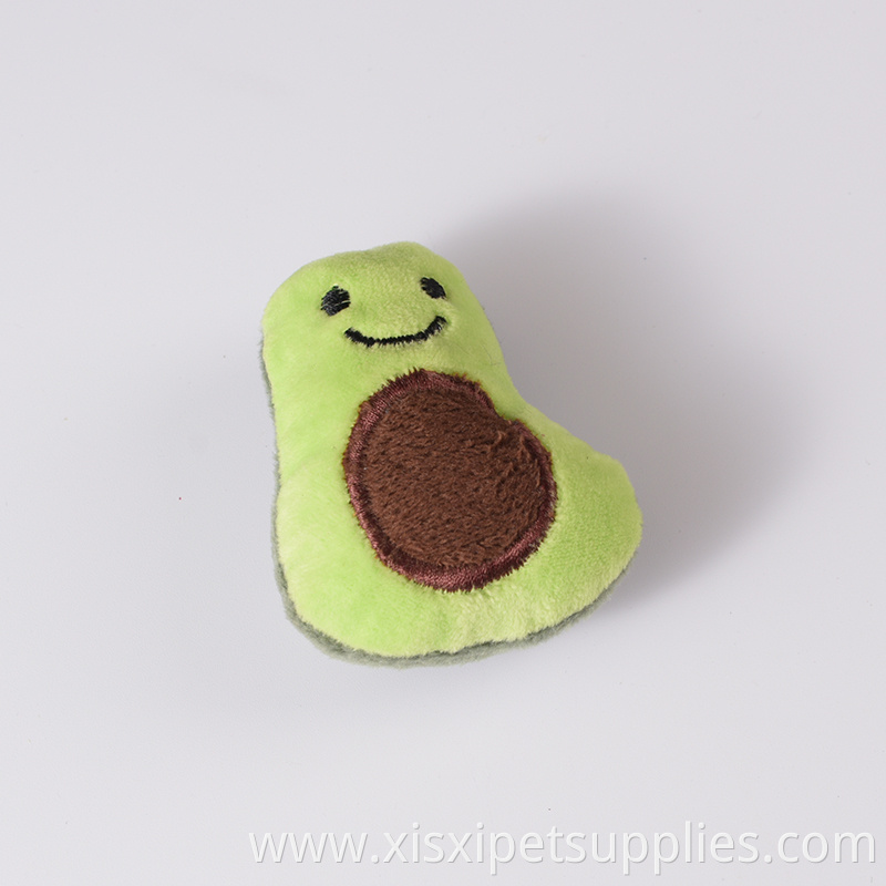 Hot selling cute fruit shape plush interactive catnip chew pet cat toy